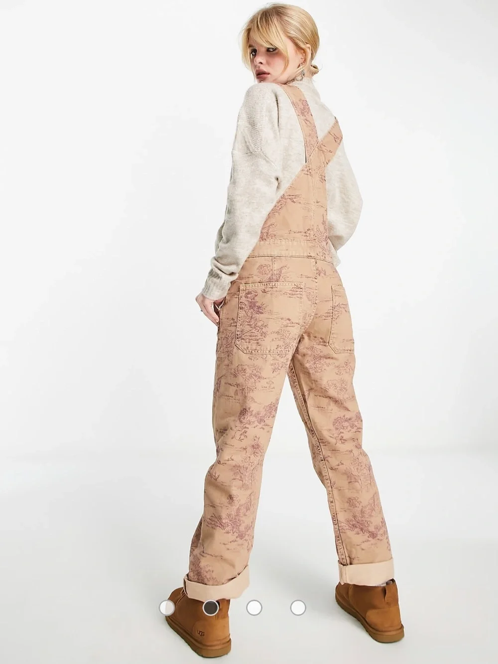 FREE PEOPLE We The Free Ziggy Toile Print Overalls Desert Combo Floral Boho